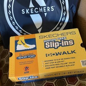 Skechers Blue Slip-Ins with Stretch Fit
